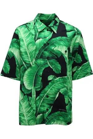 Dolce & Gabbana Koszule, Mężczyzna, Zielony, L, Oversize Shirt Wyprodukowany we Włoszech