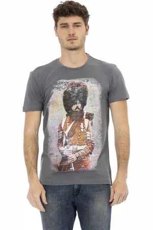Trussardi Koszulki, Mężczyzna, Szary, 3XL, Krótki Rękaw Okrągły Dekolt T-shirt