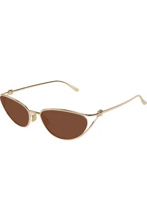 Bottega Veneta Akcesoria, Kobieta, Żółty, 57 MM, Okulary przeciwsłoneczne