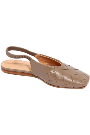 ALYSI Buty, Kobieta, brązowy, 35 EU, Skórzane Baletki Made in Italy