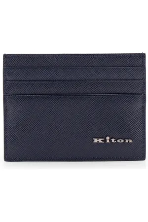 Kiton Akcesoria, Mężczyzna, Niebieski, ONE SIZE, Elegancki Portfel na Karty Włochy