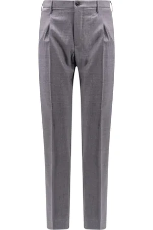 Incotex Spodnie, Mężczyzna, Szary, 3XL, Szare Spodnie Wełniane Slim Fit