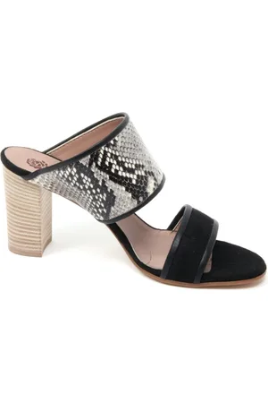 Maliparmi Buty, Kobieta, Czarny, 40 EU, Sandał z nadrukiem węża Made in Italy
