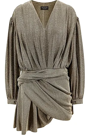 Balenciaga Sukienki, Kobieta, Żółty, S, Elegancka Czarna Sukienka