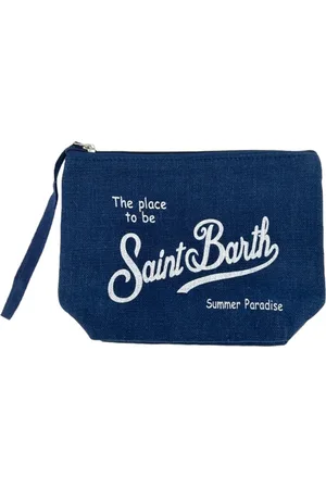 MC2 SAINT BARTH Torebki, Kobieta, Niebieski, ONE SIZE, Niebieska Torba Pochette Aline