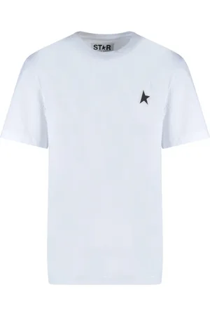 Golden Goose Koszulki, Mężczyzna, Biały, S, Białe T-shirty i Pola