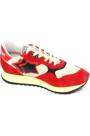 Atlantic Stars Buty, Mężczyzna, Czerwony, 40 EU, Zamsz, Buty Off-White z zamszu/tkaniny Model Draco