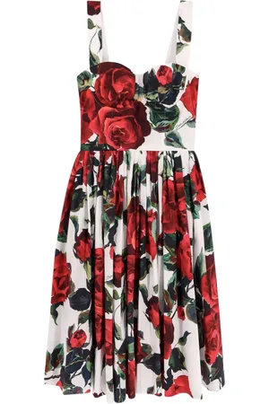 Dolce & Gabbana Sukienki, Kobieta, Wielobarwność, L, Biała Sukienka Serce Włochy