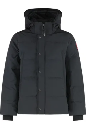 Canada Goose Kurtki, Mężczyzna, Czarny, M, Len, Kurtka z kapturem i ociepleniem puchowym