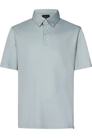 BRIONI Koszulki, Mężczyzna, Niebieski, S, Niebieski Polo z Logo