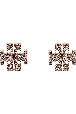 Tory Burch Akcesoria, Kobieta, Żółty, ONE SIZE, Złota biżuteria z monogramem