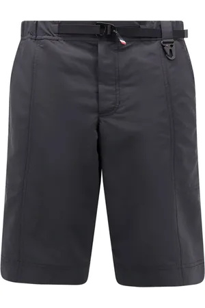 Moncler Szorty, Mężczyzna, Czarny, L, Czarne Szorty Grenoble z ikonicznymi detaliami