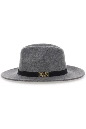 Twin-Set Akcesoria, Kobieta, Szary, ONE SIZE, Szare Czapki Zestaw z Cappello