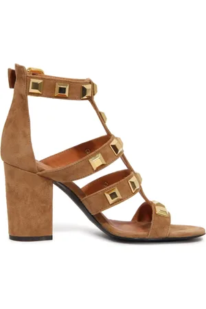 Via Roma Buty, Kobieta, brązowy, 36 EU, Zamsz, Sandał zamszowy Made in Italy
