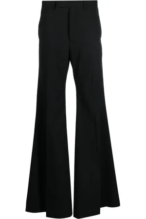 Rick Owens Spodnie, Kobieta, Czarny, S, Czarne Luźne Wełniane Spodnie