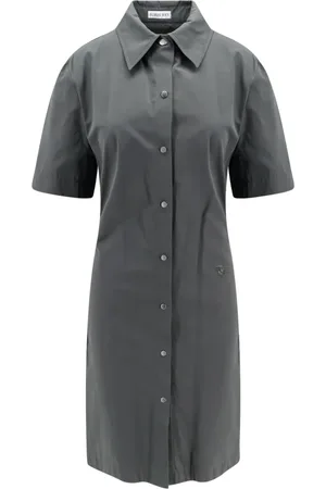 Burberry Sukienki, Kobieta, Szary, XS, Szare Sukienki z Kołnierzykiem