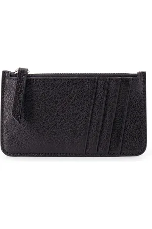 Maison Margiela Akcesoria, Mężczyzna, Czarny, ONE SIZE, Włoski portfel na karty z zamkiem