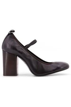 LEMAIRE Buty, Kobieta, brązowy, 39 EU, Skórzane baleriny z szerokim obcasem