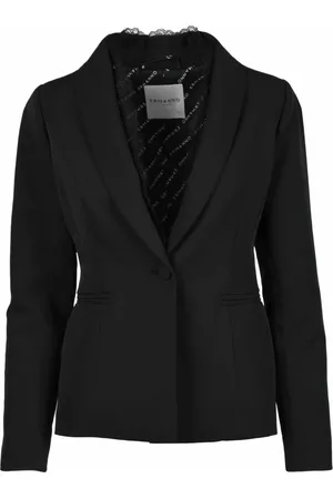 ERMANNO SCERVINO Kurtki, Kobieta, Czarny, S, Poliester, Kurtka Firenze Poliester Elastan