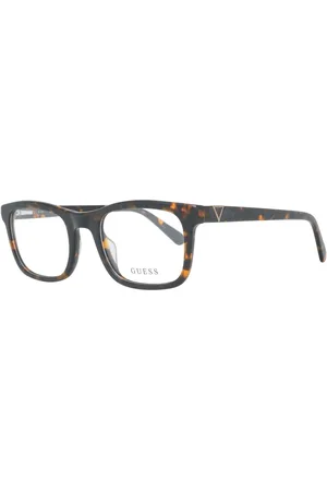 Guess Akcesoria, Mężczyzna, brązowy, ONE SIZE, Brązowe Okulary Optyczne w Kształcie Prostokąta dla Mężczyzn