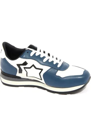 Atlantic Stars Buty, Mężczyzna, Niebieski, 41 EU, Białe Skórzane/Textylne Buty, Wyprodukowane we Włoszech