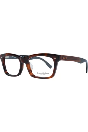 Ermenegildo Zegna Akcesoria, Mężczyzna, brązowy, ONE SIZE, Brązowe Okulary Optyczne Męskie