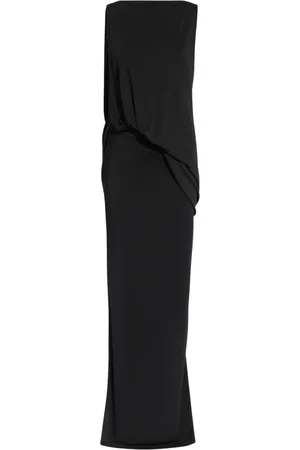 Jacquemus Sukienki, Kobieta, Czarny, S, Długa Sukienka Peplum Czarna