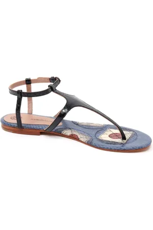 Maliparmi Buty, Kobieta, Czarny, 36 EU, Sandał Geometric Whips z Wzorem Pytona