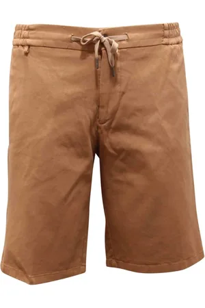 Berwich Szorty, Mężczyzna, brązowy, M, Włoskie Jogger Shorts w kolorze Khaki