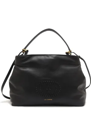 La Carrie Torebki, Kobieta, Czarny, ONE SIZE, Skóra, Pleciony Shopper Skóra Czarny