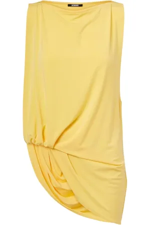 Jacquemus Koszulki, Kobieta, Żółty, S, Żółty Top Peplum