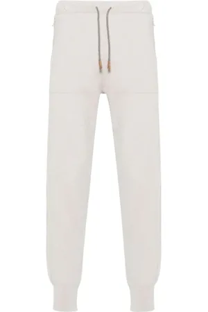 ELEVENTY Spodnie, Mężczyzna, Biały, M, Kaszmir, Kaszmirowe Spodnie Casual Activewear w Beżu