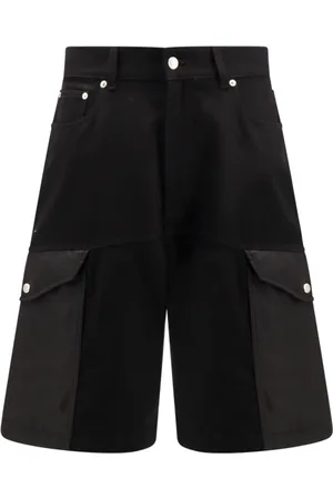 Alexander McQueen Szorty, Mężczyzna, Czarny, M, Nylon, Czarne Spodnie z Zapięciem na Zamek