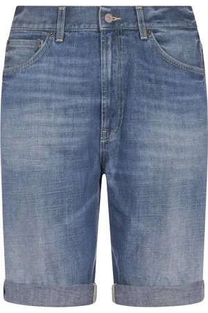 Dondup Szorty, Mężczyzna, Niebieski, W36, Len, Bermuda Lenz Shorts