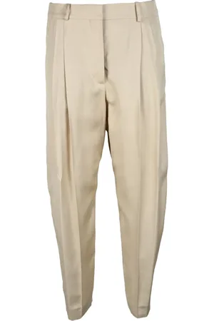 Stella McCartney Spodnie, Kobieta, Beżowy, S, Spodnie z wiskozy