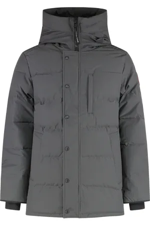 Canada Goose Kurtki, Mężczyzna, Szary, S, Len, Kurtka z kapturem i ociepleniem puchowym