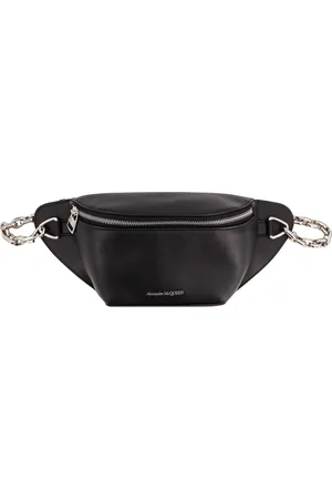 Alexander McQueen Torebki, Mężczyzna, Czarny, ONE SIZE, Czarna Skórzana Torba na Ramię