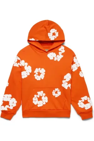 DENIM TEARS Bluzy, Mężczyzna, Pomarańczowy, L, Polar z bawełny Wianek Pomarańczowy