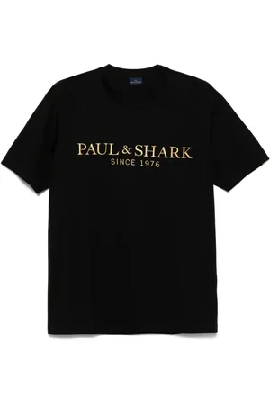 Paul & Shark Koszulki, Mężczyzna, Czarny, M, Czarna Koszulka z Okrągłym Dekoltem i Krótkimi Rękawami