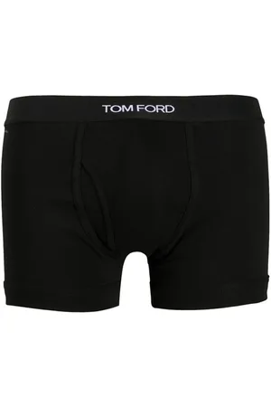 Tom Ford Bielizna, Mężczyzna, Czarny, S, Bawełna, Bokserki z Logo na Gumie
