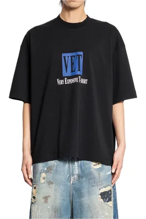 Vetements Koszulki, Mężczyzna, Czarny, S, Boxy Graficzny Czarna Koszulka