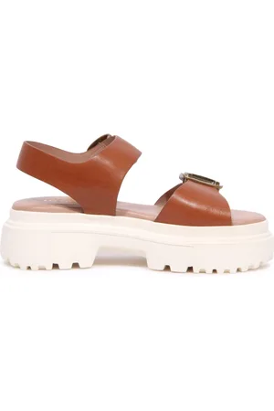 Hogan Buty, Kobieta, brązowy, 40 EU, Sandał z efektem vintage i szerokim krojem