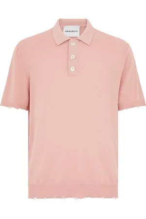 AMARANTO Koszulki, Mężczyzna, Różowy, L, Różowa Polo T-shirt dla mężczyzn