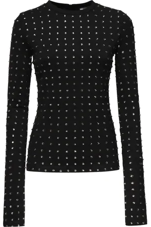 Sportmax Koszulki, Kobieta, Czarny, S, Czarny Top Negus