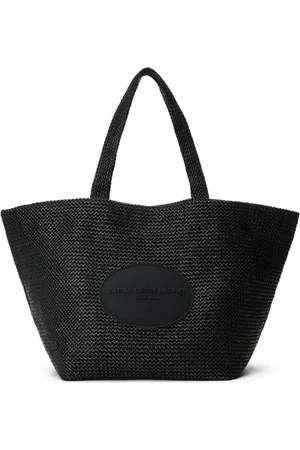 Alexander Wang Torebki, Kobieta, Czarny, ONE SIZE, Czarna Torba z Logo i Wiązaniem