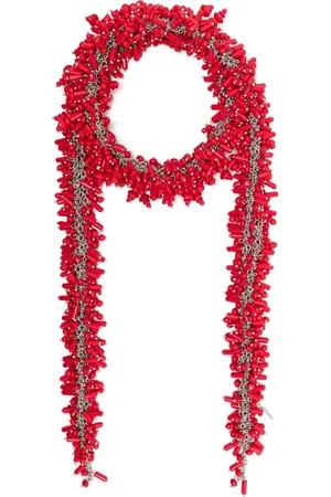 DRIES VAN NOTEN Akcesoria, Kobieta, Czerwony, ONE SIZE, Różowy Logo Plaque Biżuteria