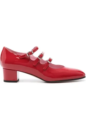 Carel Buty, Kobieta, Czerwony, 41 EU, Skóra, Szpilki Ruby ze skóry cielęcej z migdałowym noskiem i klamrą
