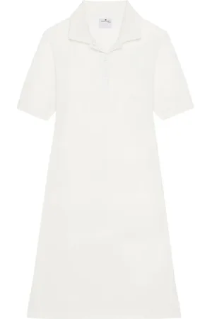 Courrèges Sukienki, Kobieta, Biały, XS, Biała Sukienka z Kołnierzykiem Polo