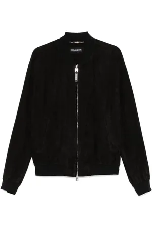 Dolce & Gabbana Kurtki, Mężczyzna, Czarny, L, Czarna Kurtka Baseballowa na Zamek