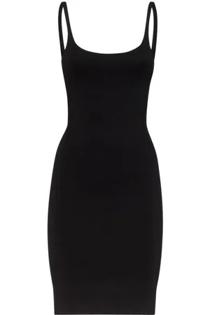 Dsquared2 Sukienki, Kobieta, Czarny, XS, Czarna Sukienka Bez Rękawów z Dekoltem Okrągłym
